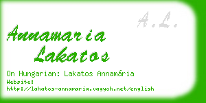 annamaria lakatos business card